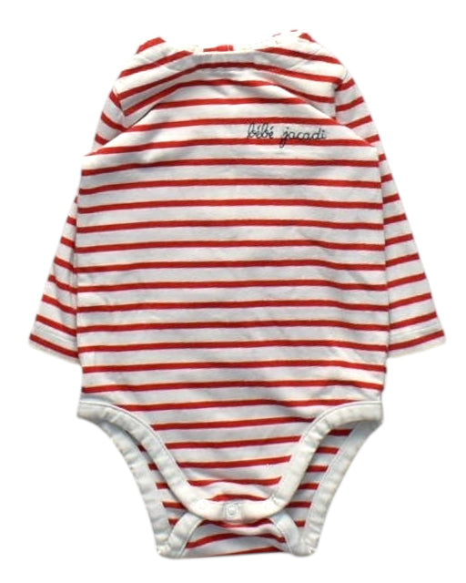 A Red Long Sleeve Bodysuits from Jacadi in size 0-3M for girl. (Front View)