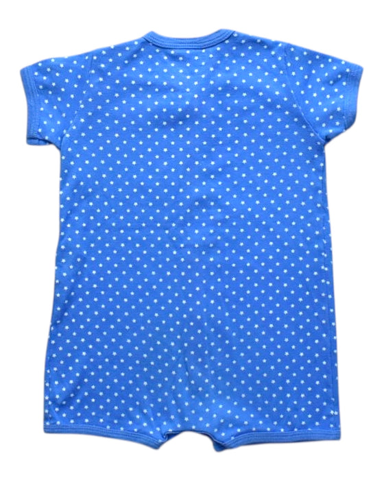 A Blue Short Sleeve Rompers from Petit Bateau in size 12-18M for boy. (Back View)