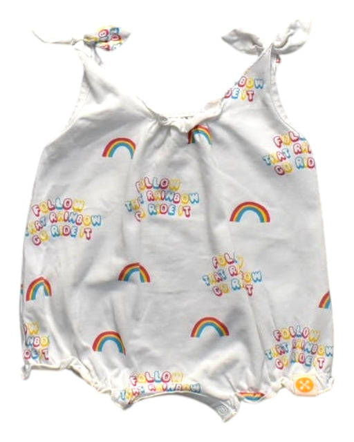 A Multicolour Sleeveless Rompers from Le Petit Society in size 3-6M for girl. (Front View)