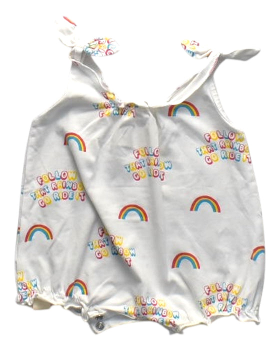 A Multicolour Sleeveless Rompers from Le Petit Society in size 3-6M for girl. (Back View)