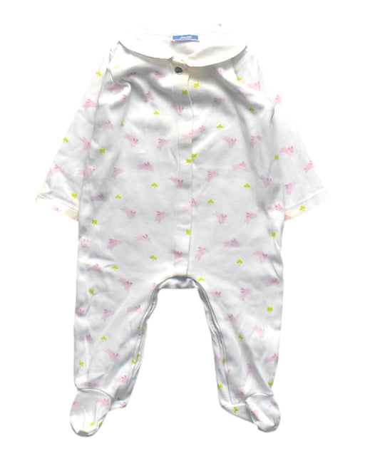A White Onesies from Jacadi in size 6-12M for girl. (Front View)