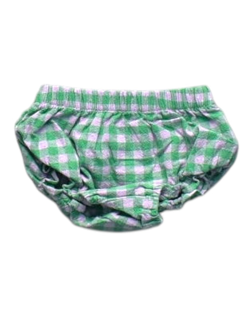 A Green Bloomers from Seed in size 0-3M for girl. (Front View)