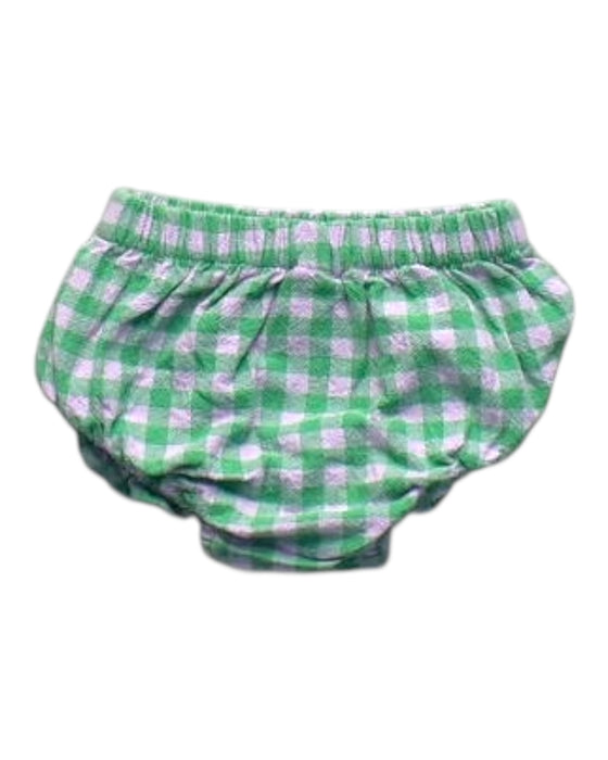 A Green Bloomers from Seed in size 0-3M for girl. (Back View)
