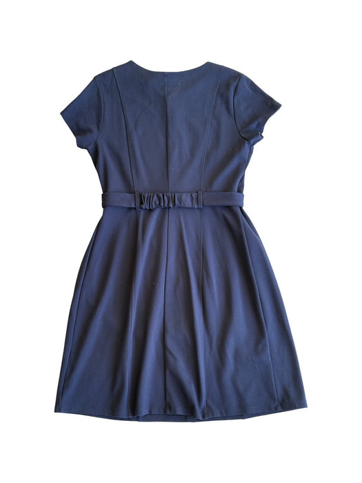 A Navy Short Sleeve Dresses from Seraphine in size Maternity-L for maternity. (Back View)