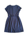 A Navy Short Sleeve Dresses from Seraphine in size Maternity-L for maternity. (Back View)
