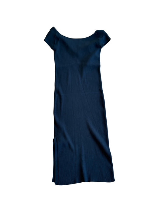 A Navy Sleeveless Dresses from Seraphine in size Maternity-L for maternity. (Back View)