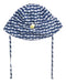 A Navy Sun Hats from Green Sprouts in size 0-3M for boy. (Back View)