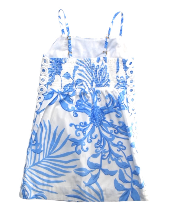A White Sleeveless Dresses from Lilly Pulitzer in size 3T for girl. (Back View)