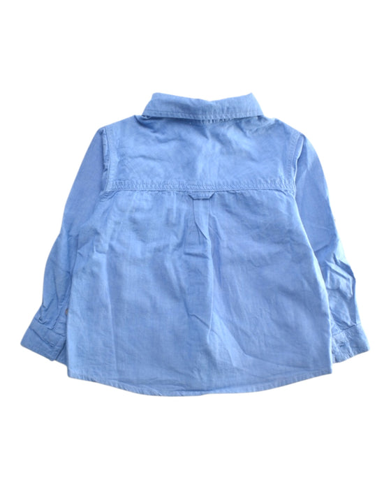 A Blue Long Sleeve Shirts from Purebaby in size 18-24M for boy. (Back View)