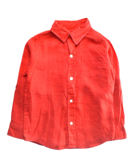 A Red Long Sleeve Shirts from Janie & Jack in size 3T for boy. (Front View)
