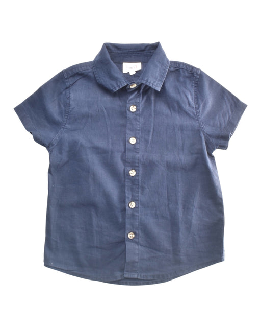 A Blue Short Sleeve Shirts from Seed in size 3T for boy. (Front View)