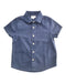A Blue Short Sleeve Shirts from Seed in size 3T for boy. (Front View)