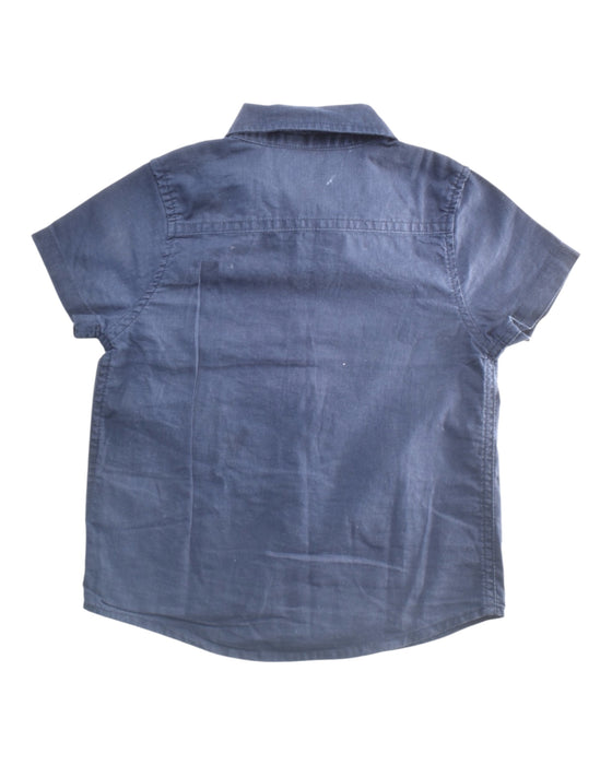 A Blue Short Sleeve Shirts from Seed in size 3T for boy. (Back View)