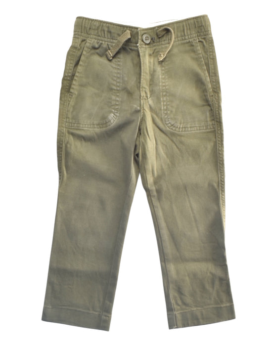A Green Casual Pants from Crewcuts in size 3T for boy. (Front View)