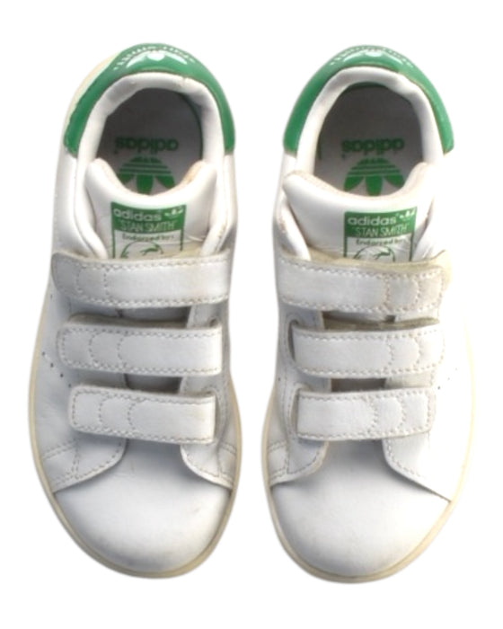 A White Sneakers from Adidas in size 5T for boy. (Back View)