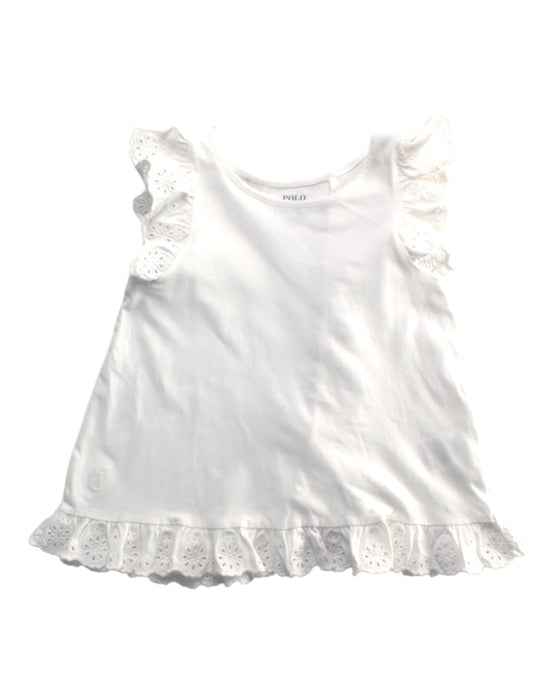 A White Sleeveless Dresses from Polo Ralph Lauren in size 3T for girl. (Front View)