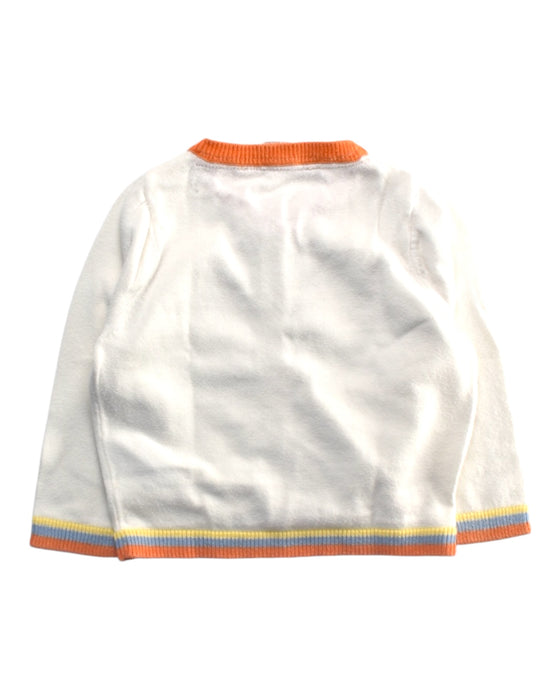 A White Cardigans from Chateau de Sable in size 12-18M for girl. (Back View)