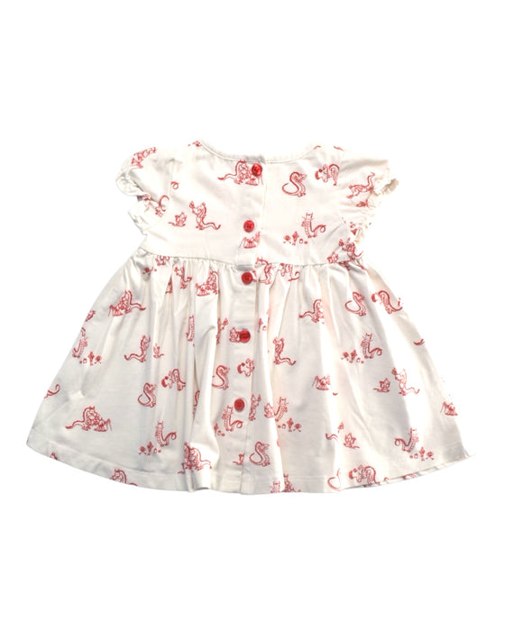 A White Short Sleeve Dresses from Elly in size 3-6M for girl. (Back View)