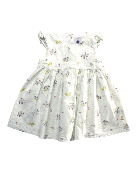 A White Short Sleeve Dresses from Petit Bateau in size 3-6M for girl. (Front View)
