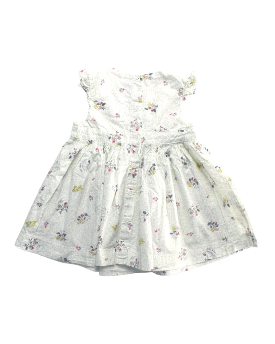 A White Short Sleeve Dresses from Petit Bateau in size 3-6M for girl. (Back View)