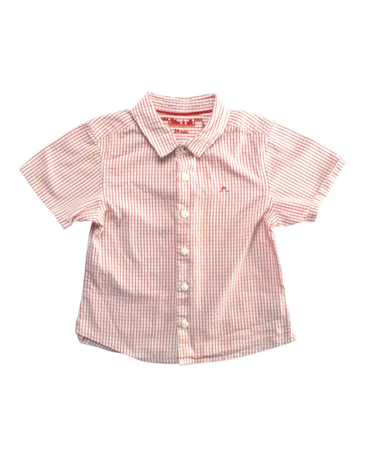 A Pink Short Sleeve Shirts from Chateau de Sable in size 18-24M for boy. (Front View)