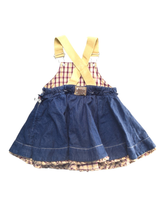 A Blue Overall Dresses from Dolce & Gabbana in size 12-18M for girl. (Back View)