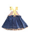 A Blue Overall Dresses from Dolce & Gabbana in size 12-18M for girl. (Back View)