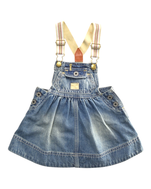 A Blue Overall Dresses from Ralph Lauren in size 6-12M for girl. (Front View)