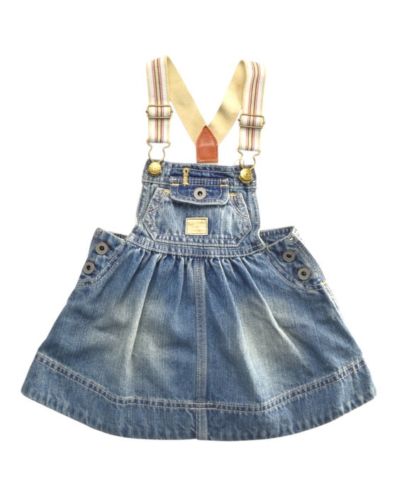 A Blue Overall Dresses from Ralph Lauren in size 6-12M for girl. (Front View)