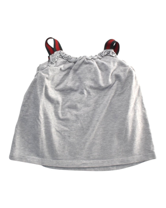 A Grey Sleeveless Tops from Gucci in size 6-12M for girl. (Back View)