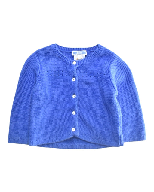 A Blue Cardigans from Jacadi in size 3-6M for girl. (Front View)
