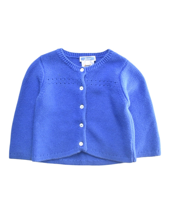 A Blue Cardigans from Jacadi in size 3-6M for girl. (Front View)