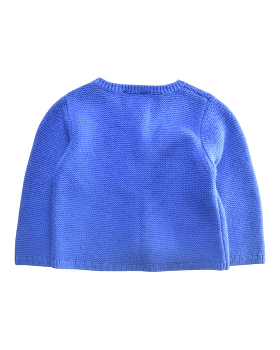 A Blue Cardigans from Jacadi in size 3-6M for girl. (Back View)