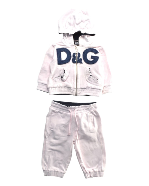 A Purple Pants Sets from Dolce & Gabbana in size 3-6M for girl. (Front View)
