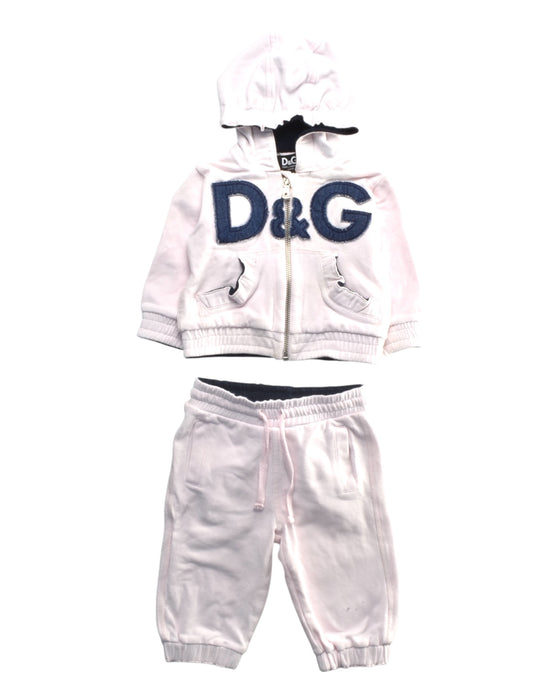 A Purple Pants Sets from Dolce & Gabbana in size 3-6M for girl. (Front View)