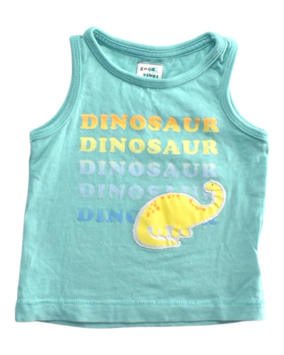 A Teal Sleeveless T Shirts from Mothercare in size 3-6M for boy. (Front View)
