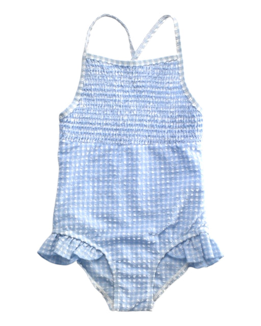 A Blue Swimsuits from Seed in size 4T for girl. (Front View)