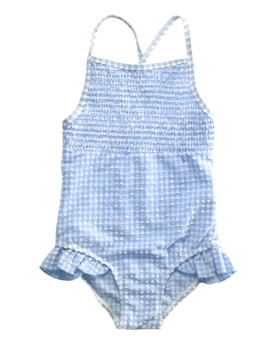 A Blue Swimsuits from Seed in size 4T for girl. (Front View)