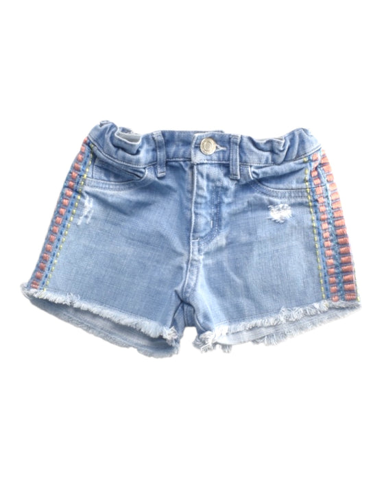 A Blue Shorts from Gingersnaps in size 4T for girl. (Front View)