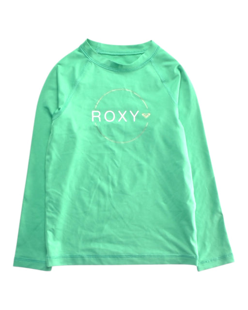 A Green Rash Guards from Roxy in size 3T for girl. (Front View)