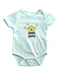 A Blue Short Sleeve Bodysuits from Piccalilly in size Newborn for boy. (Front View)