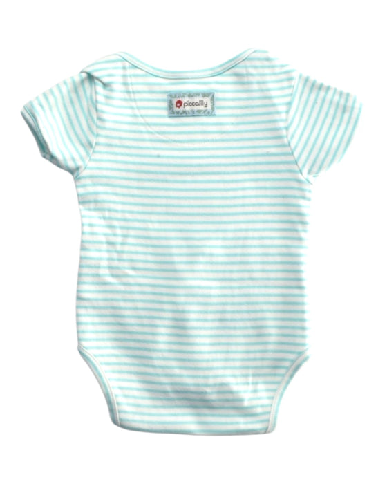 A Blue Short Sleeve Bodysuits from Piccalilly in size Newborn for boy. (Back View)