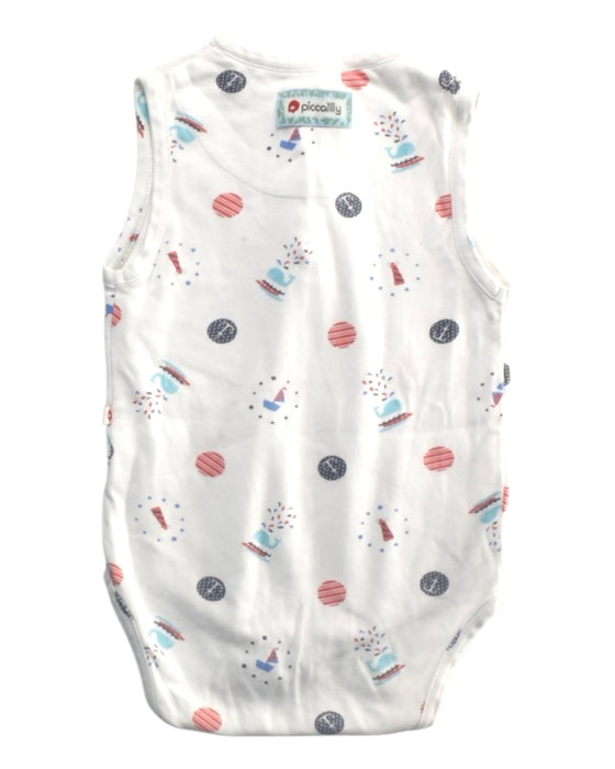 A Multicolour Sleeveless Bodysuits from Piccalilly in size 0-3M for boy. (Back View)