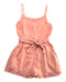 A Peach Sleeveless Rompers from Abercrombie  in size 7Y for girl. (Front View)