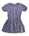 A Navy Short Sleeve Dresses from Gingersnaps in size 8Y for girl. (Back View)