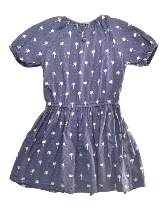 A Navy Short Sleeve Dresses from Gingersnaps in size 8Y for girl. (Back View)