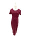 A Burgundy Short Sleeve Dresses from Mothercot in size Maternity-M for maternity. (Front View)