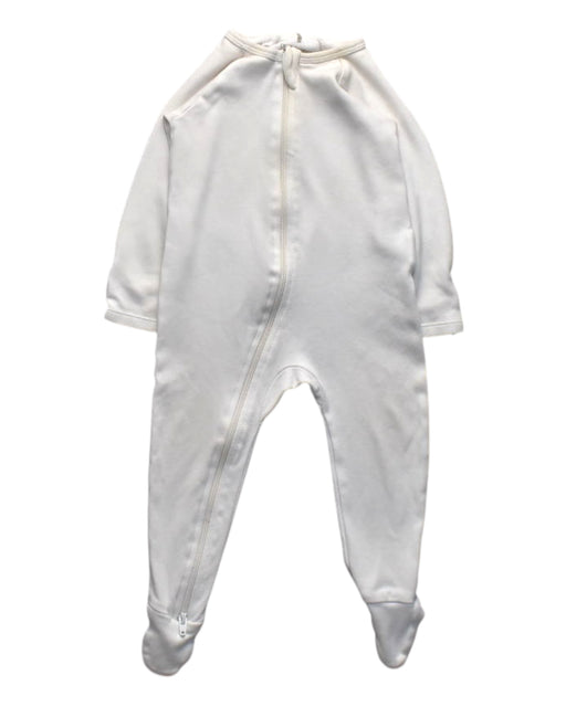 A White Onesies from Purebaby in size 6-12M for girl. (Front View)