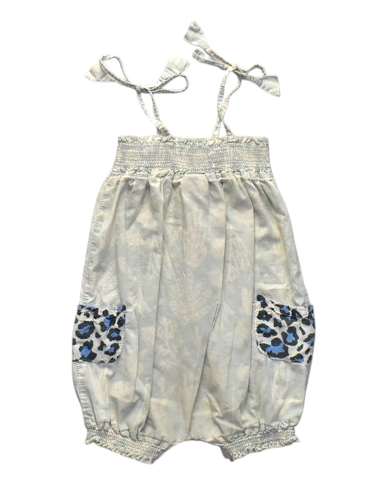 A Multicolour Sleeveless Rompers from Seed in size 3-6M for girl. (Back View)