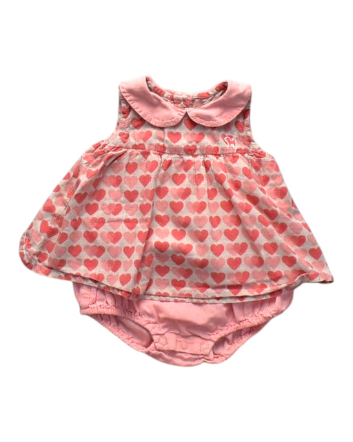 A Pink Overall Sets from Blue Dog Baby in size 3-6M for girl. (Front View)